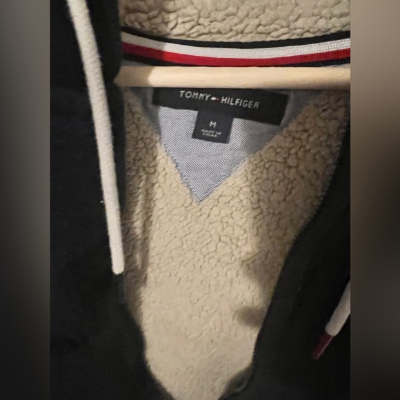 Vintage Tommy Hilfiger Sherpa Lined Zip Up | Size: Medium | Colour: Blue - Picture 3 of 4